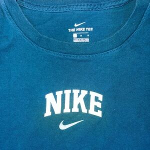 Nike Blue Tee with White Logo